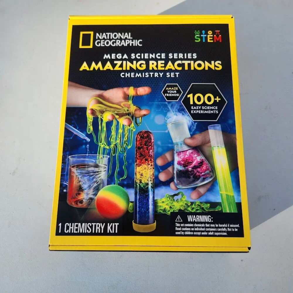 NATIONAL GEOGRAPHIC Mega Science Kit Amazing Reactions Chemistry Set Science Kit